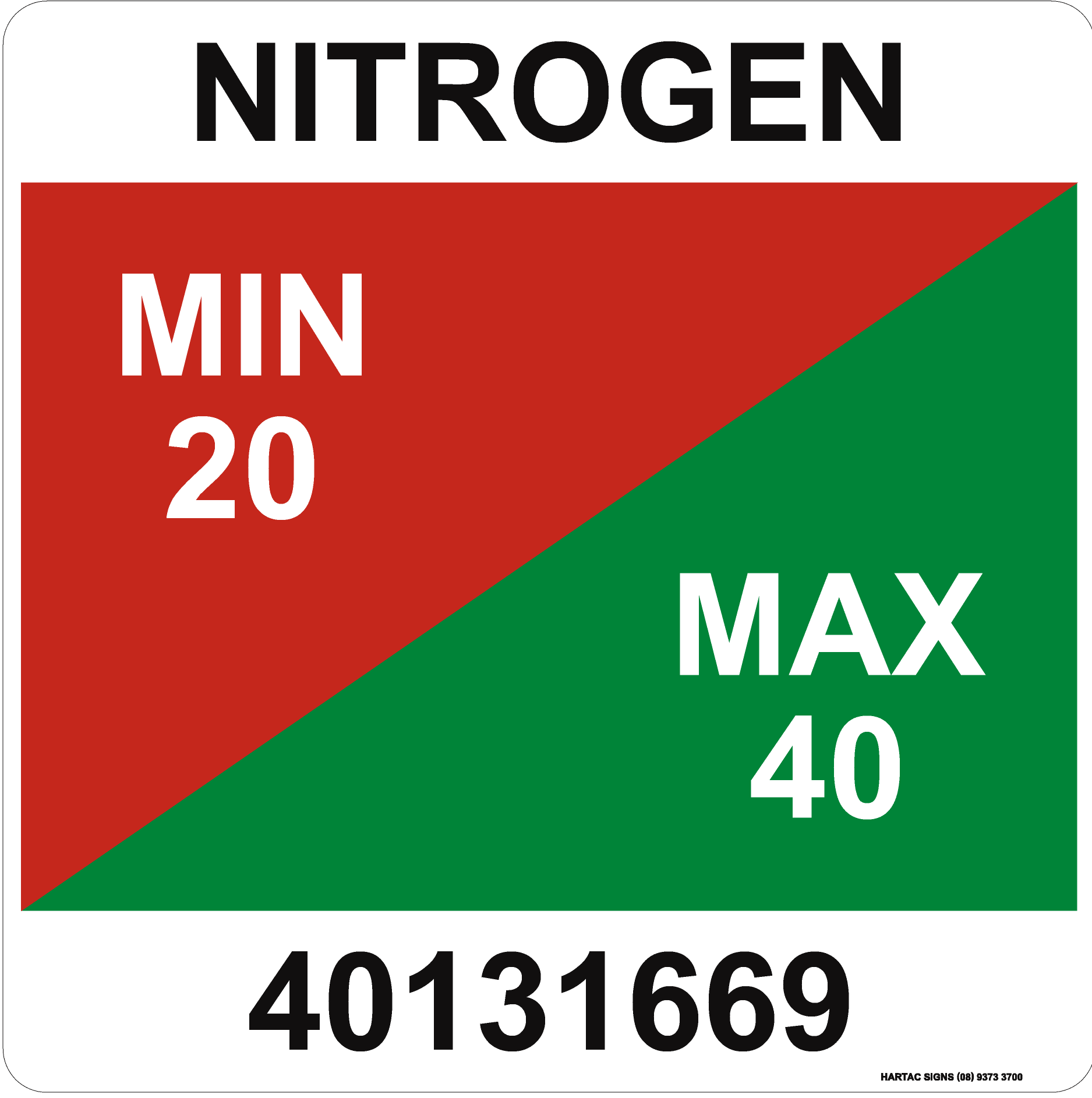 Nitrogen Gas Sign